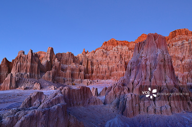 内华达州大教堂峡谷州立公园日落景色图片素材