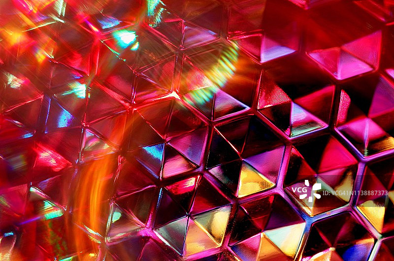 带有镜头光晕的金属六边形图案图片素材