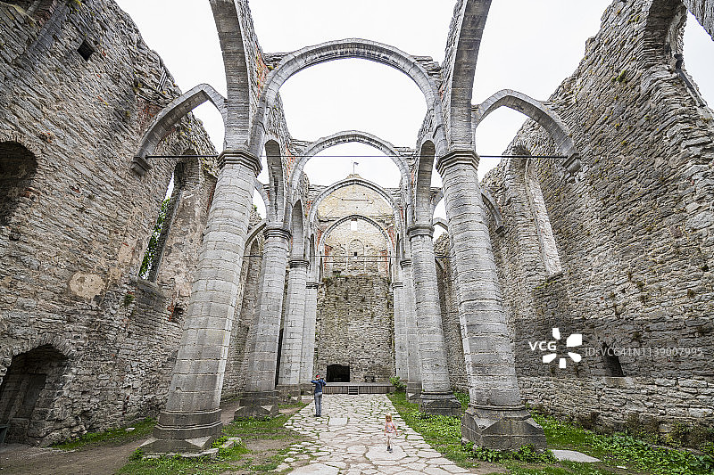 瑞典哥特兰岛维斯比圣尼古拉斯教堂遗址图片素材