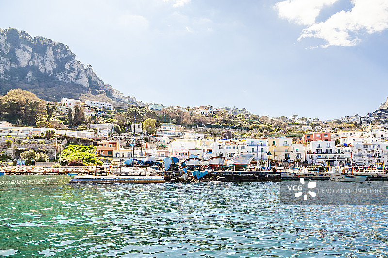 意大利坎帕尼亚卡普里岛玛丽娜格兰德图片素材