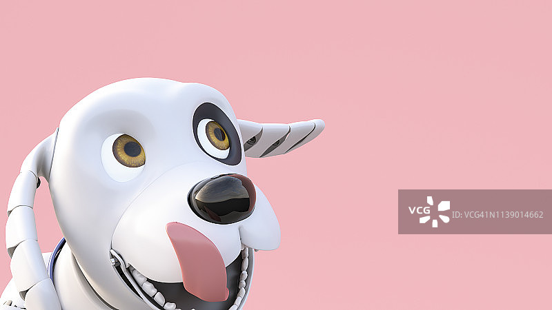 机器狗肖像3D渲染图片素材