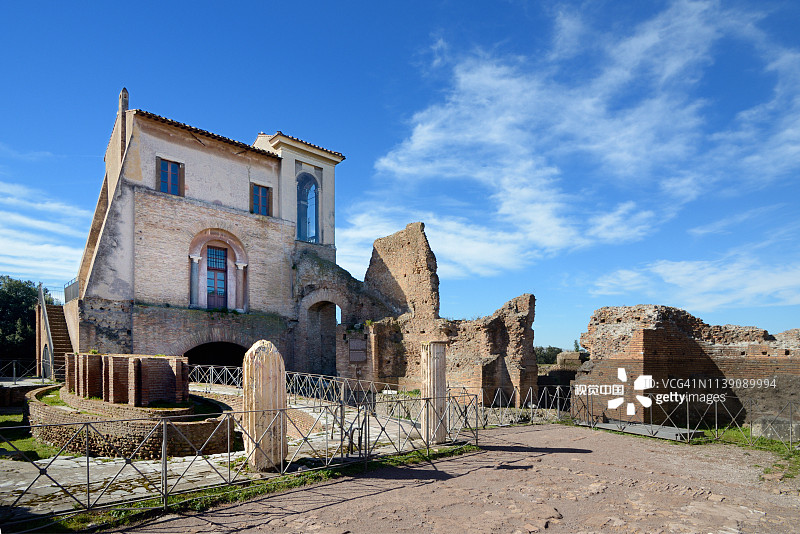 罗马帕拉蒂尼山的法尔内塞小屋图片素材