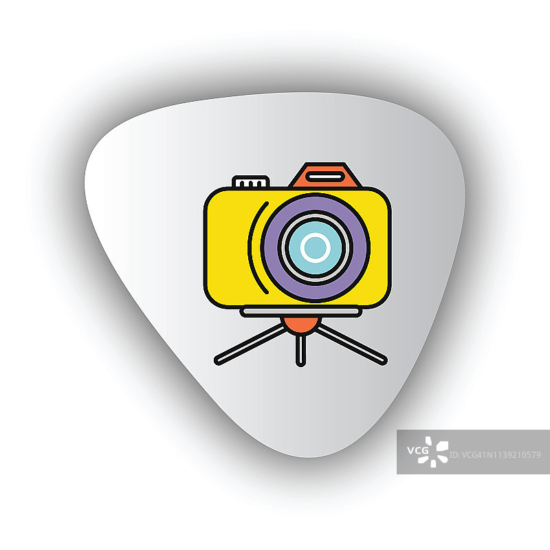 三脚架上的单反相机图片素材