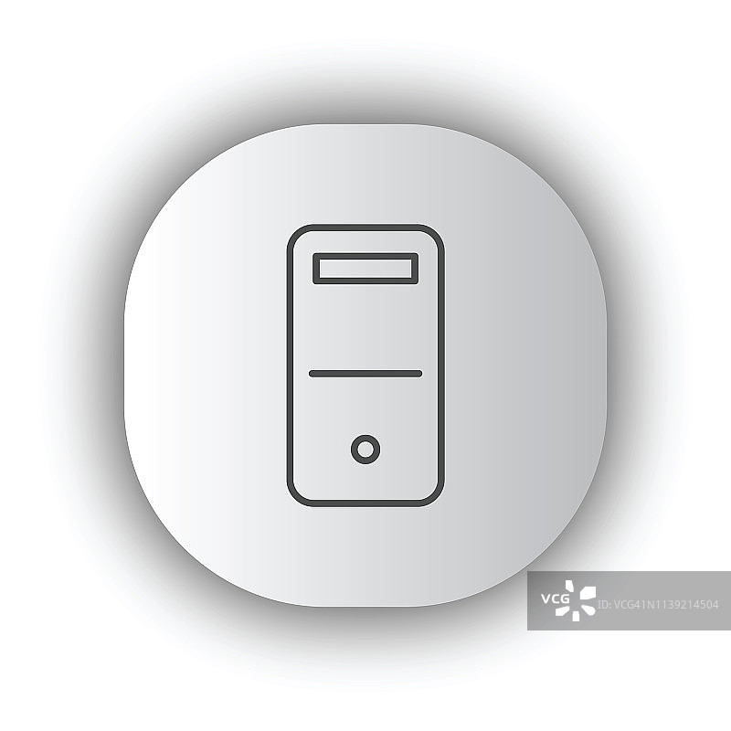 白色背景上的CPU扁平图标图片素材