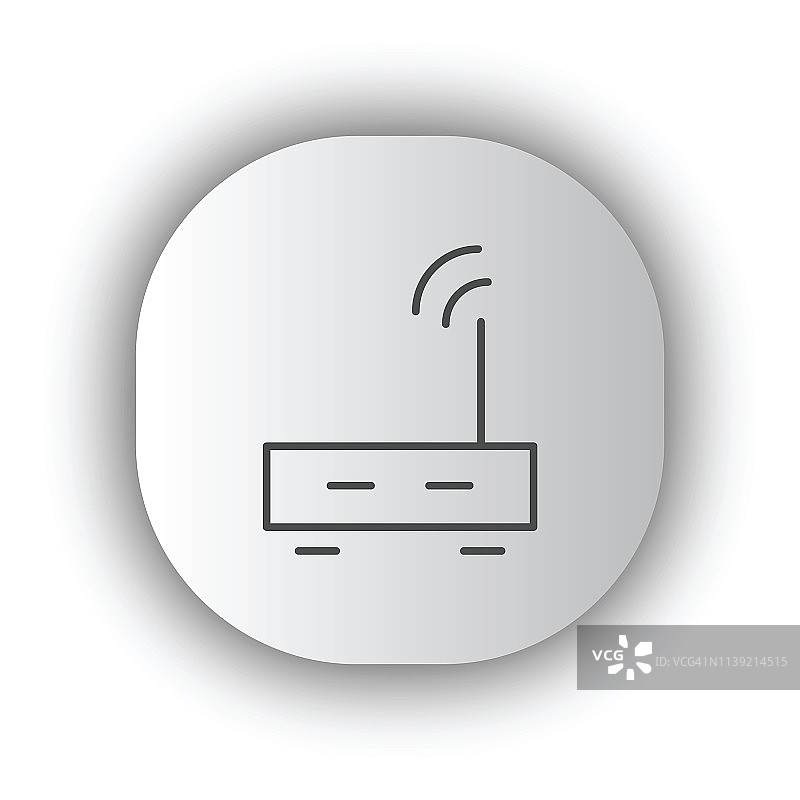扁平化设计的路由器通信图标图片素材
