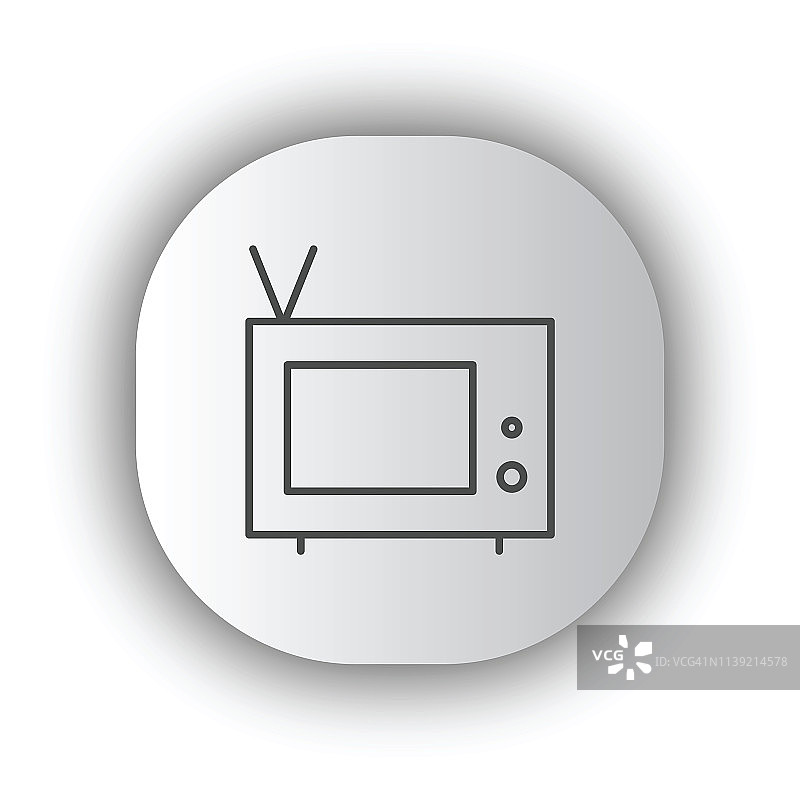 电视扁平图标图片素材