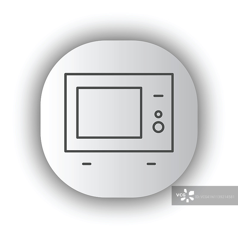 微波炉扁平图标图片素材