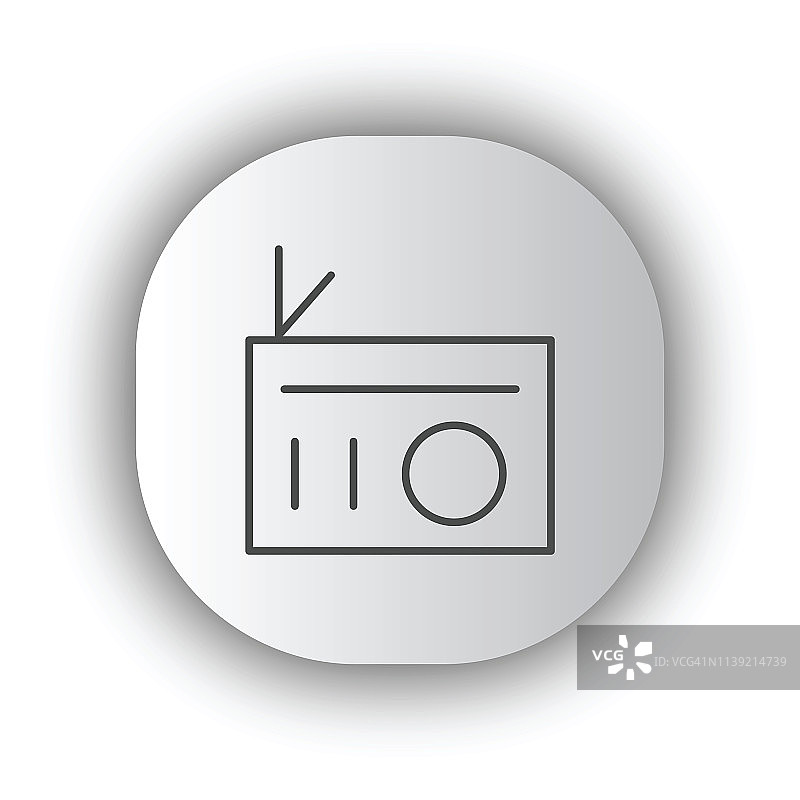 无线电扁平图标图片素材