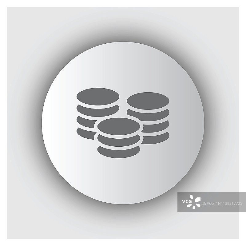 硬币堆叠矢量图图片素材