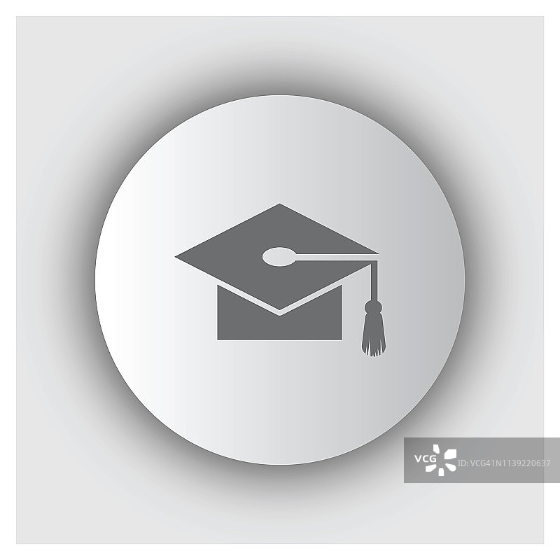 毕业帽与毕业证书轮廓图标图片素材