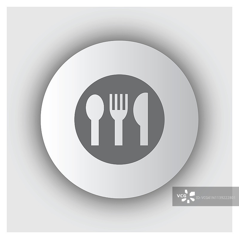 餐具、叉子、刀子线条图标矢量图图片素材