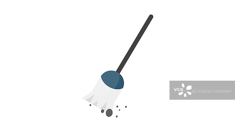 扫帚清扫和除尘图标图片素材