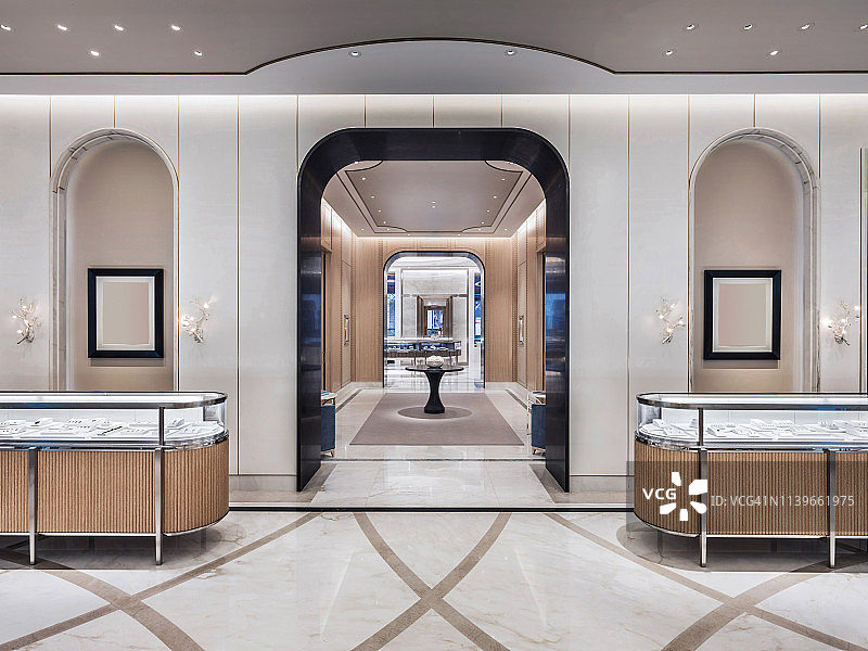 莫斯科的奢华珠宝店图片素材