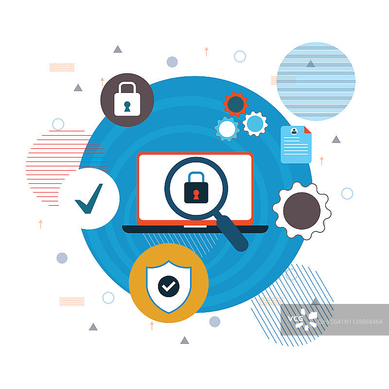 数据保护插图图片素材