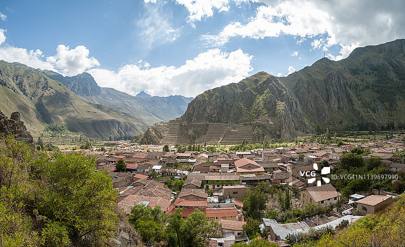 秘鲁奥扬泰坦博与印加遗址风光图片素材