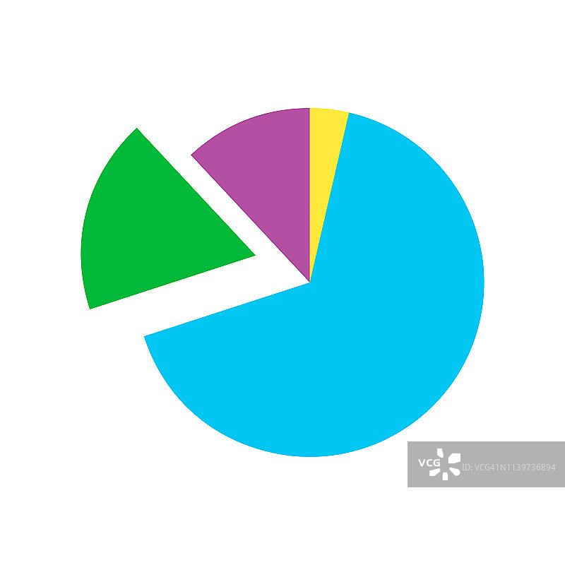 现代矢量抽象饼图信息图图片素材