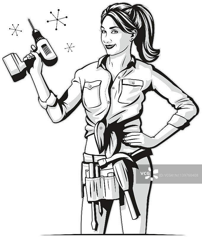 家居装修女人图片素材