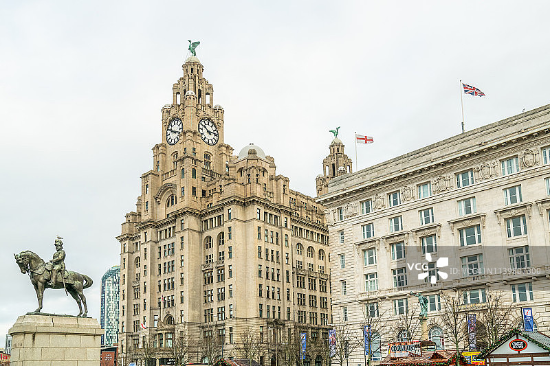 英国利物浦的皇家利物浦大厦图片素材