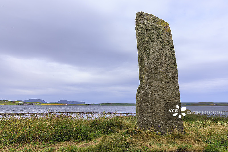 斯特尼斯湖的守望石，苏格兰，欧洲图片素材