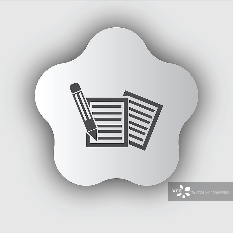 扁平风格记事本和笔图片素材