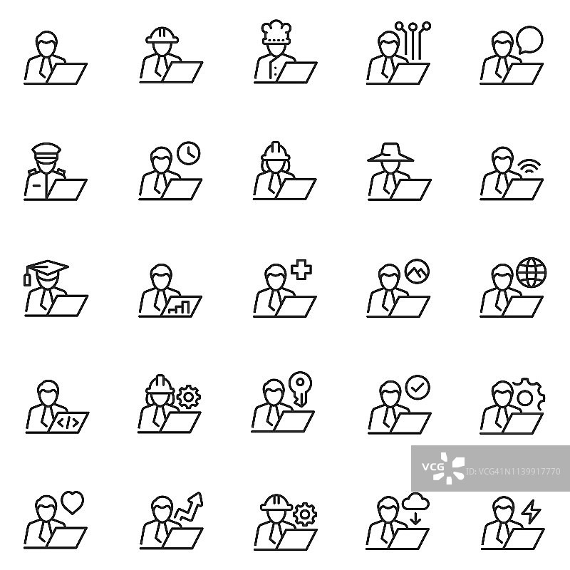 工作图标集图片素材