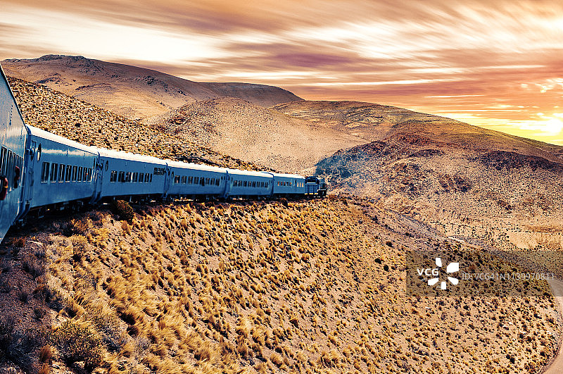 阿根廷圣塔省的火车图片素材