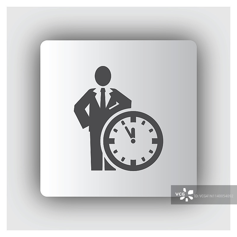 时间管理图标与商务概念图片素材