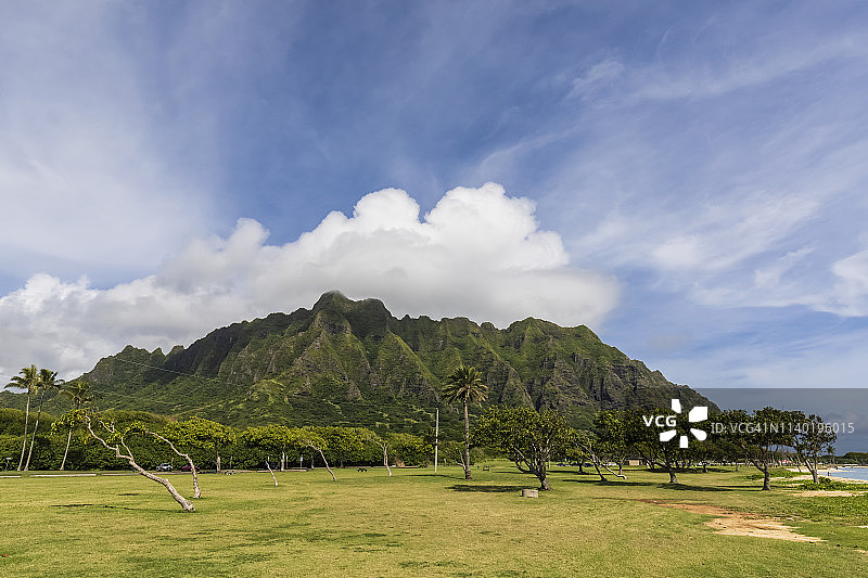 美国夏威夷瓦胡岛科奥劳山脉图片素材
