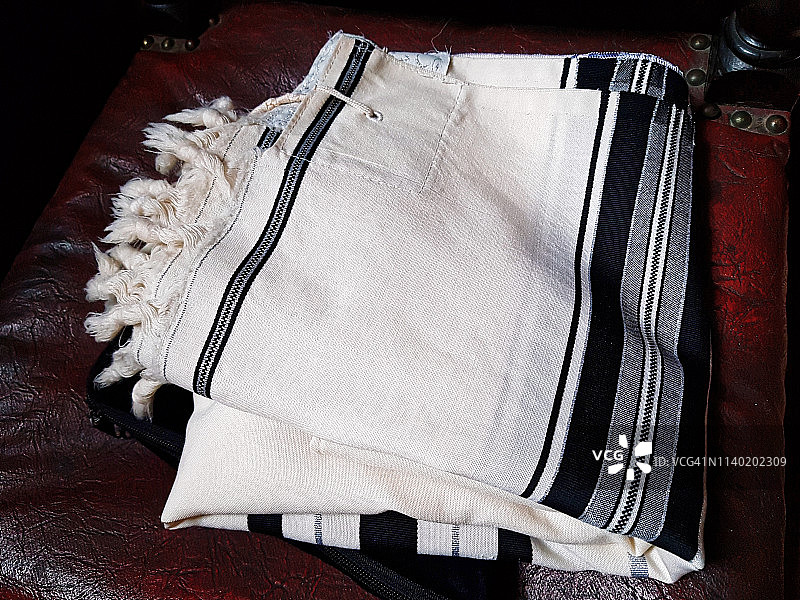 犹太祈祷披巾图片素材