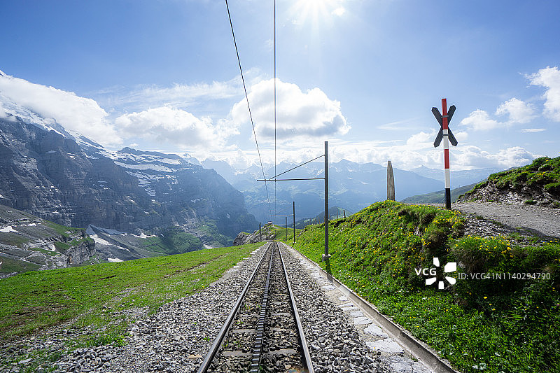 瑞士小谢德格徒步路线图片素材