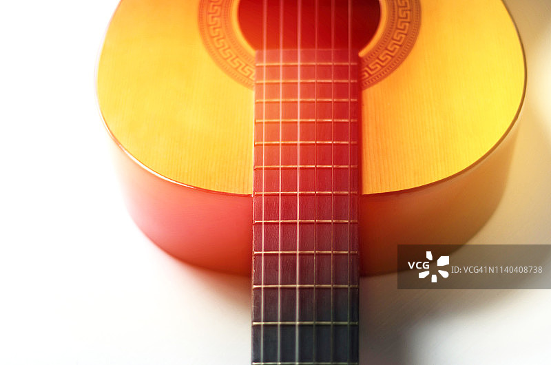西班牙吉他高角度视图图片素材