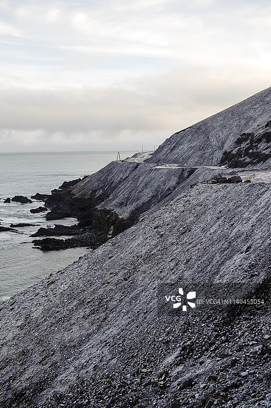 冰岛东峡湾博尔加峡湾的土路图片素材