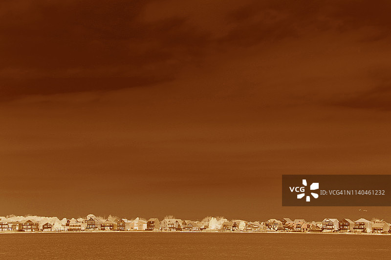 海湾房屋的底片技术图片素材