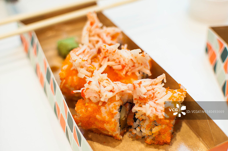 加州寿司卷特写图片素材