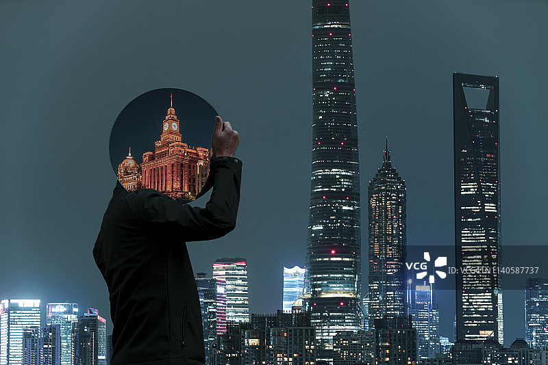 上海历史建筑与现代建筑概念摄影图片素材