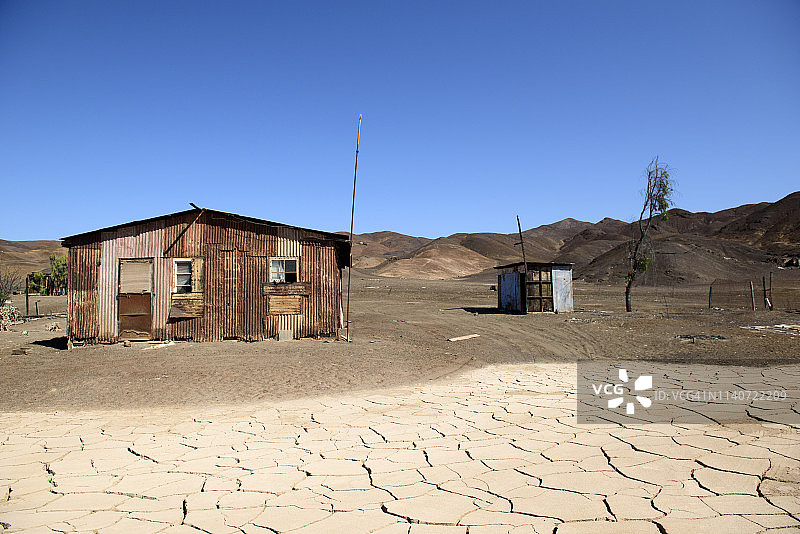 智利拉斯邦巴斯的废弃小屋图片素材