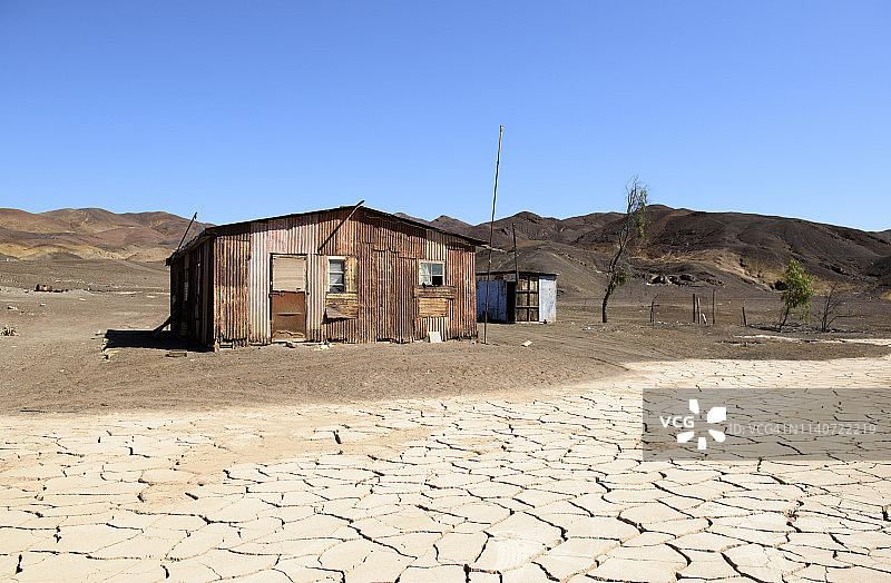 智利拉斯邦巴斯的废弃小屋图片素材