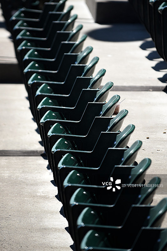 空座位的特写镜头图片素材