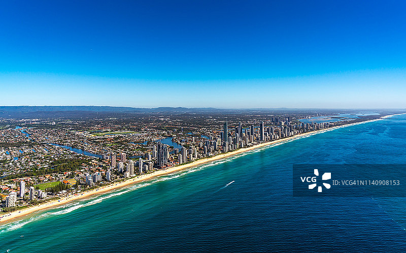 黄金海岸冲浪者天堂QLD澳大利亚航空照片图片素材