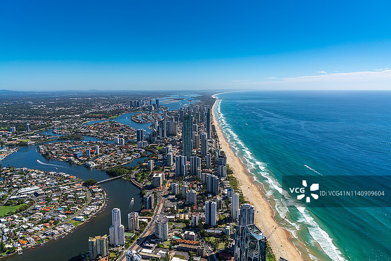 黄金海岸冲浪者天堂QLD澳大利亚航空照片图片素材