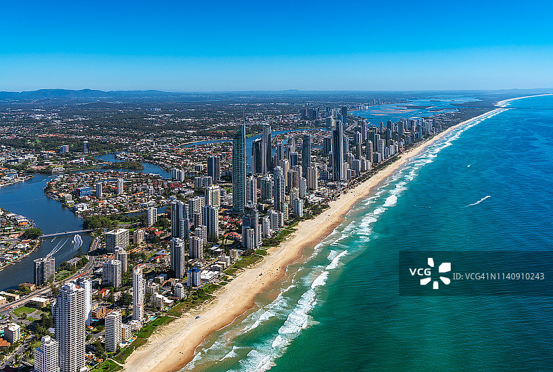 黄金海岸冲浪者天堂QLD澳大利亚航空照片图片素材