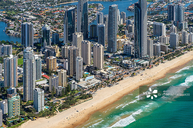 黄金海岸冲浪者天堂QLD澳大利亚航空照片图片素材