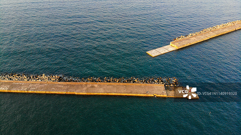 和歌山港堤岸风光图片素材