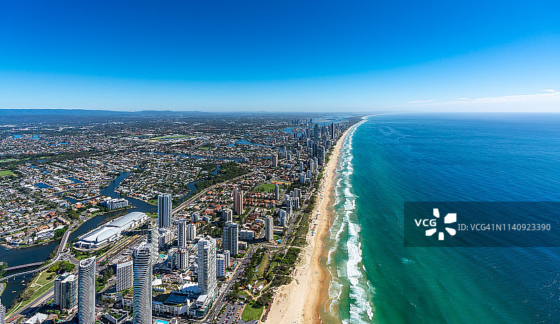 黄金海岸冲浪者天堂QLD澳大利亚航空照片图片素材