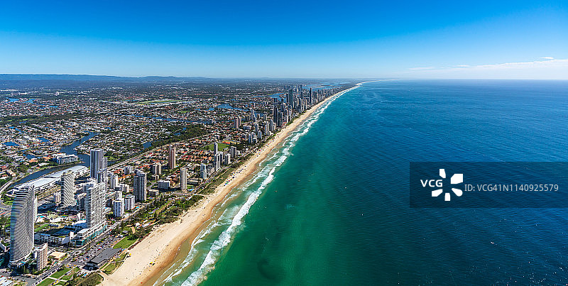 黄金海岸冲浪者天堂QLD澳大利亚航空照片图片素材