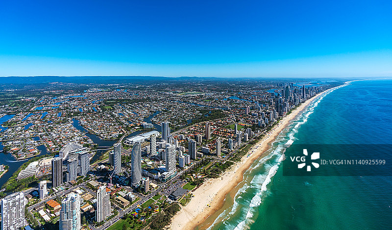 黄金海岸冲浪者天堂QLD澳大利亚航空照片图片素材