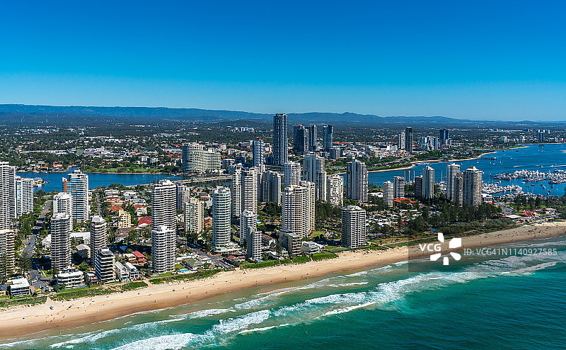 黄金海岸冲浪者天堂QLD澳大利亚航空照片图片素材