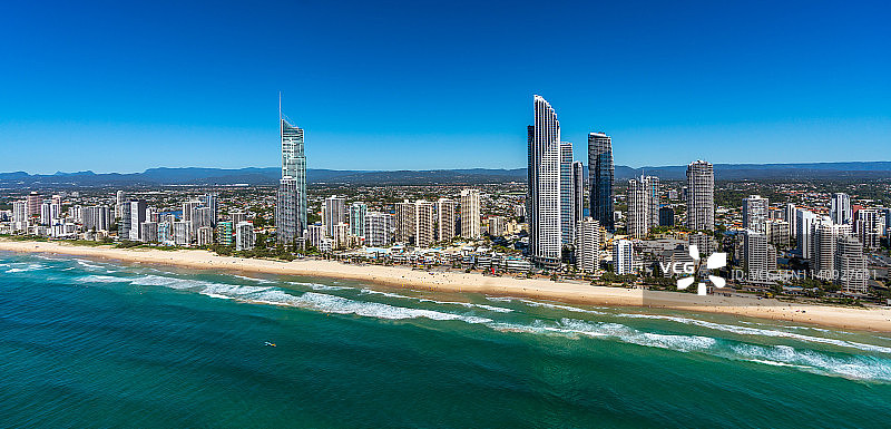 黄金海岸冲浪者天堂QLD澳大利亚航空照片图片素材