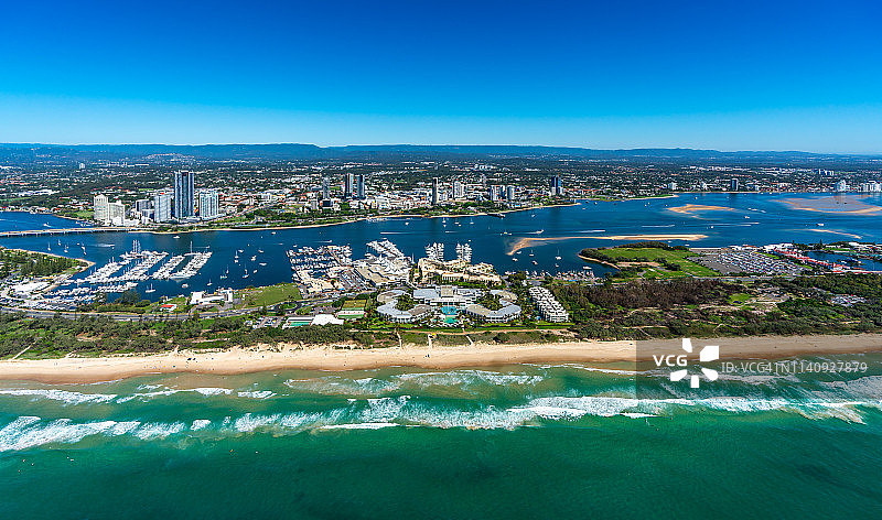 黄金海岸冲浪者天堂QLD澳大利亚航空照片图片素材