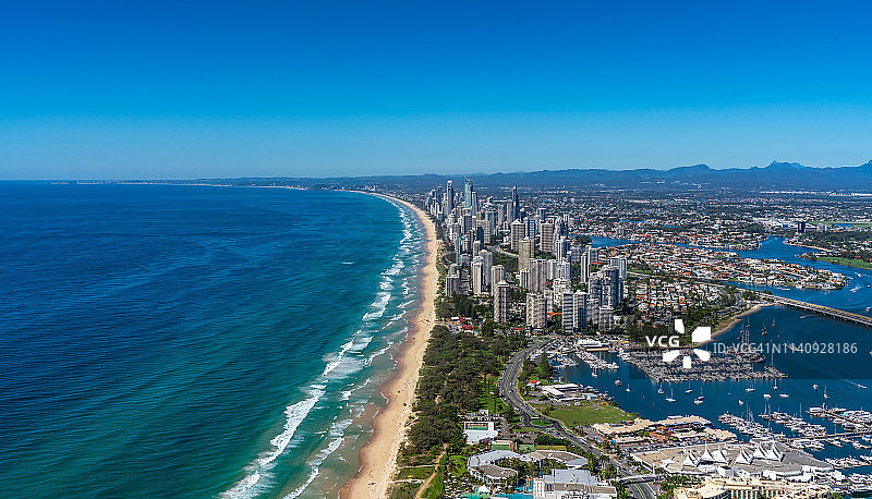 黄金海岸冲浪者天堂QLD澳大利亚航空照片图片素材